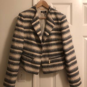 DKNY blue and white striped blazer